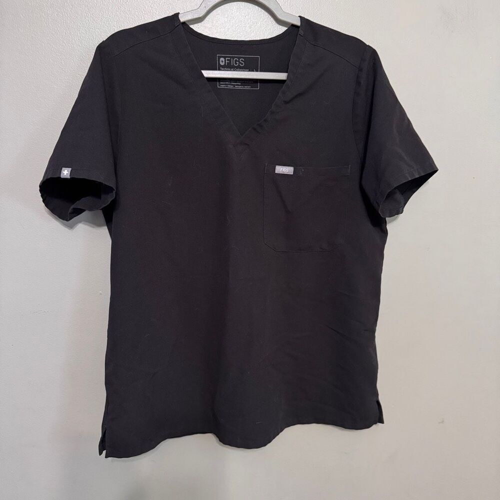 Figs black Catarina One-Pocket Scrub scrub Top size large